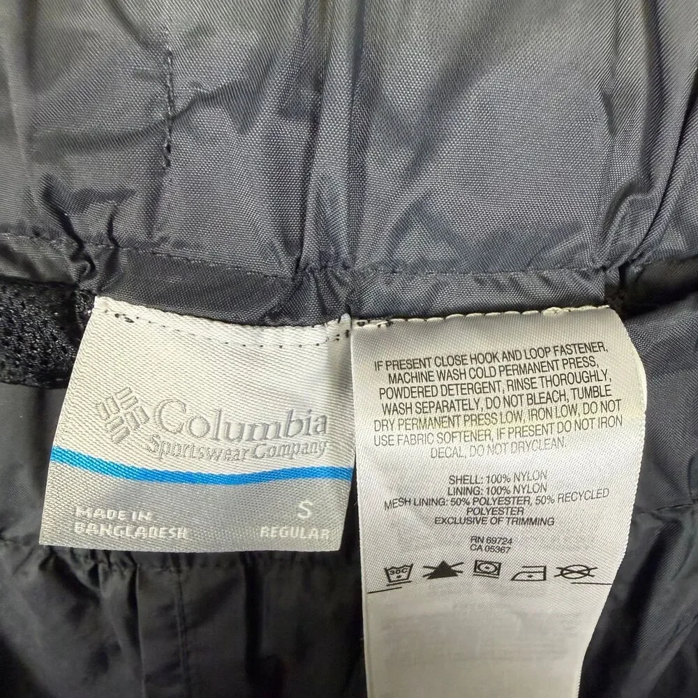 Columbia Mens Omni-Tech Rain Pants Size S Black Waterproof Hiking Outdoor